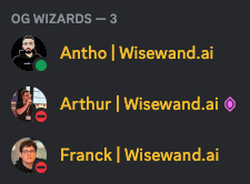 Antho, Arthur et Franck des Wizards